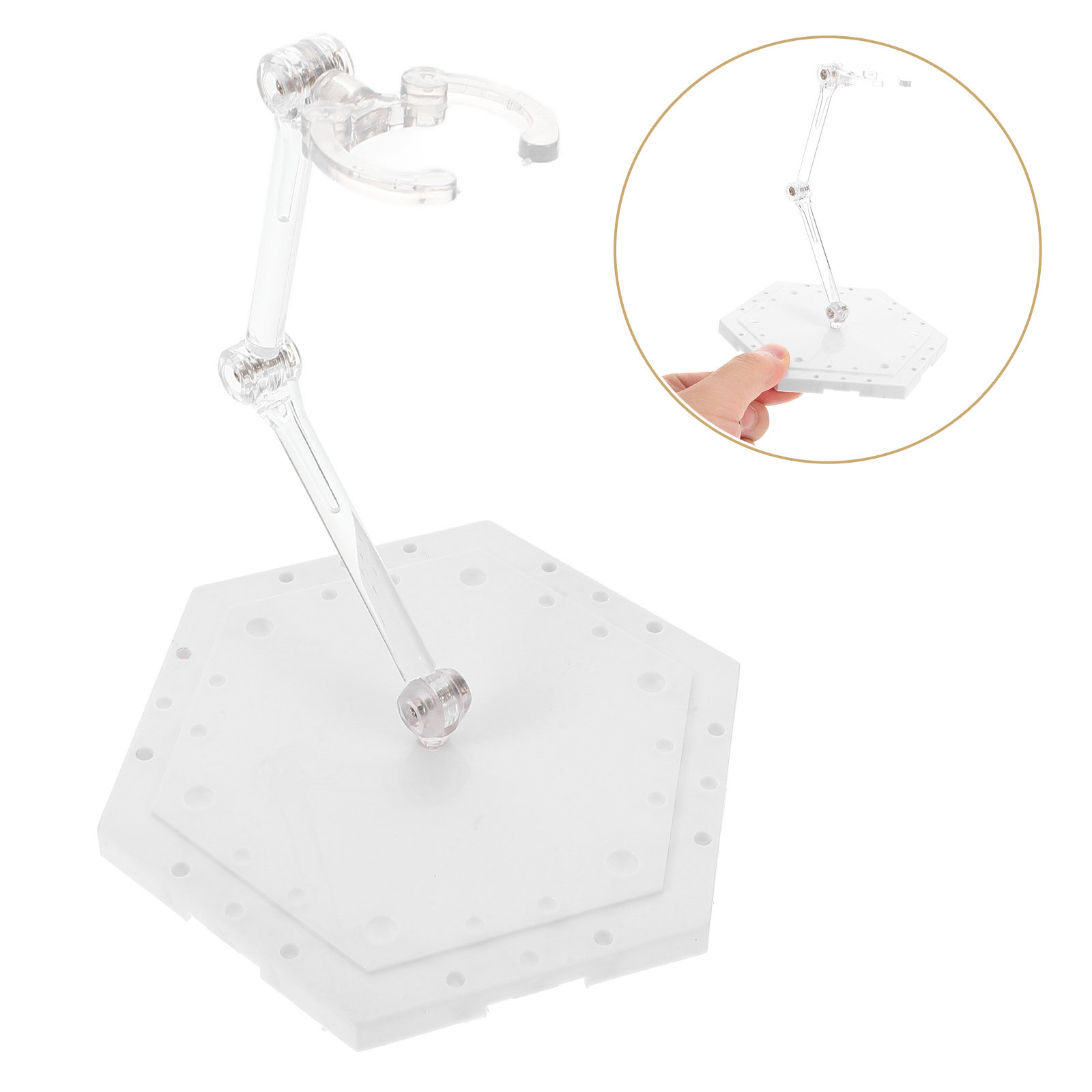 Action Figure Stand - 調整可能なアクションフィギュアスタンド PVC製 安定したディスプレイ棚 傷つきにくい表面 簡単な組み立て 多角度対応ベース